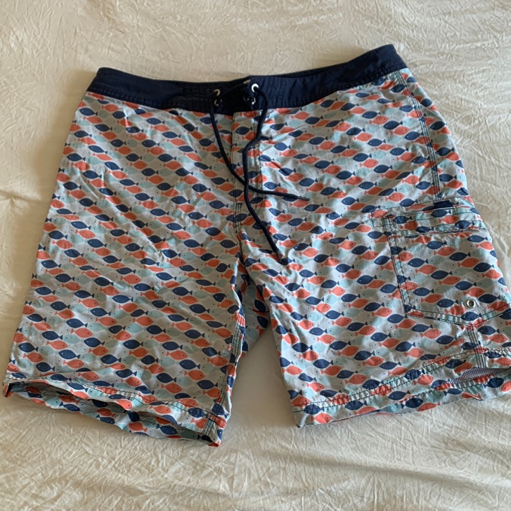 J. Crew Mens swim trunks, size 33 waist, 9" inseam